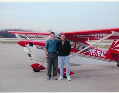 Me and the dad soon after my tailwheel endorsement. This was 2002, when I was just a youngin'.