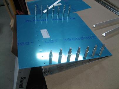 Top skin cleco'd to the end ribs.