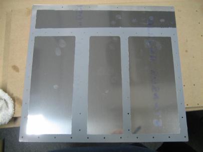 One of the skins, primed and de-blued.